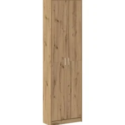 vidaXL - 2-deurs Kledingkast met planken - Hout - Artisan eiken - 55x25x189 cm