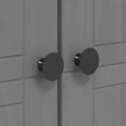 vidaXL - 2-deurs Kledingkast BODO - Massief grenenhout - Grijs - 99x53.5x173 cm