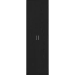 vidaXL - 2-deurs Kledingkast met planken - Hout - Zwart eiken - 55x25x189 cm