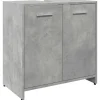 vidaXL - 2-deurs Wastafelonderkast - Betongrijs - Bewerkt hout - 60x33x60 cm