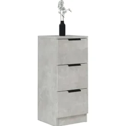 vidaXL - Dressoir - Grijs - Bewerkt hout - 2 stuks