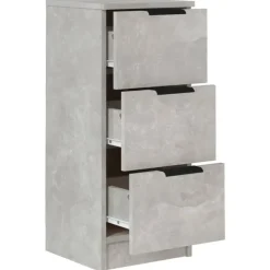 vidaXL - Dressoir - Grijs - Bewerkt hout - 2 stuks