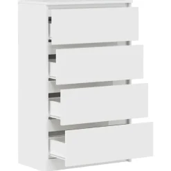 vidaXL - Dressoir - Wit - Bewerkt hout