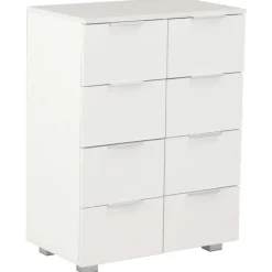 vidaXL - Dressoir - Wit - Bewerkt hout