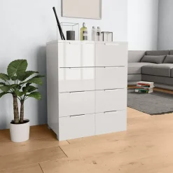 vidaXL - Dressoir - Wit - Bewerkt hout