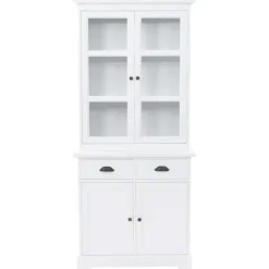 vidaXL - Dressoir - Wit - Grenenhout