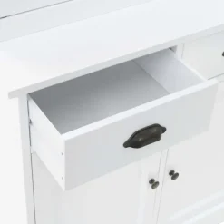 vidaXL - Dressoir - Wit - Grenenhout