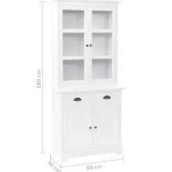 vidaXL - Dressoir - Wit - Grenenhout