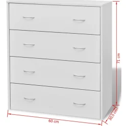 vidaXL - Dressoir - Wit - Hout