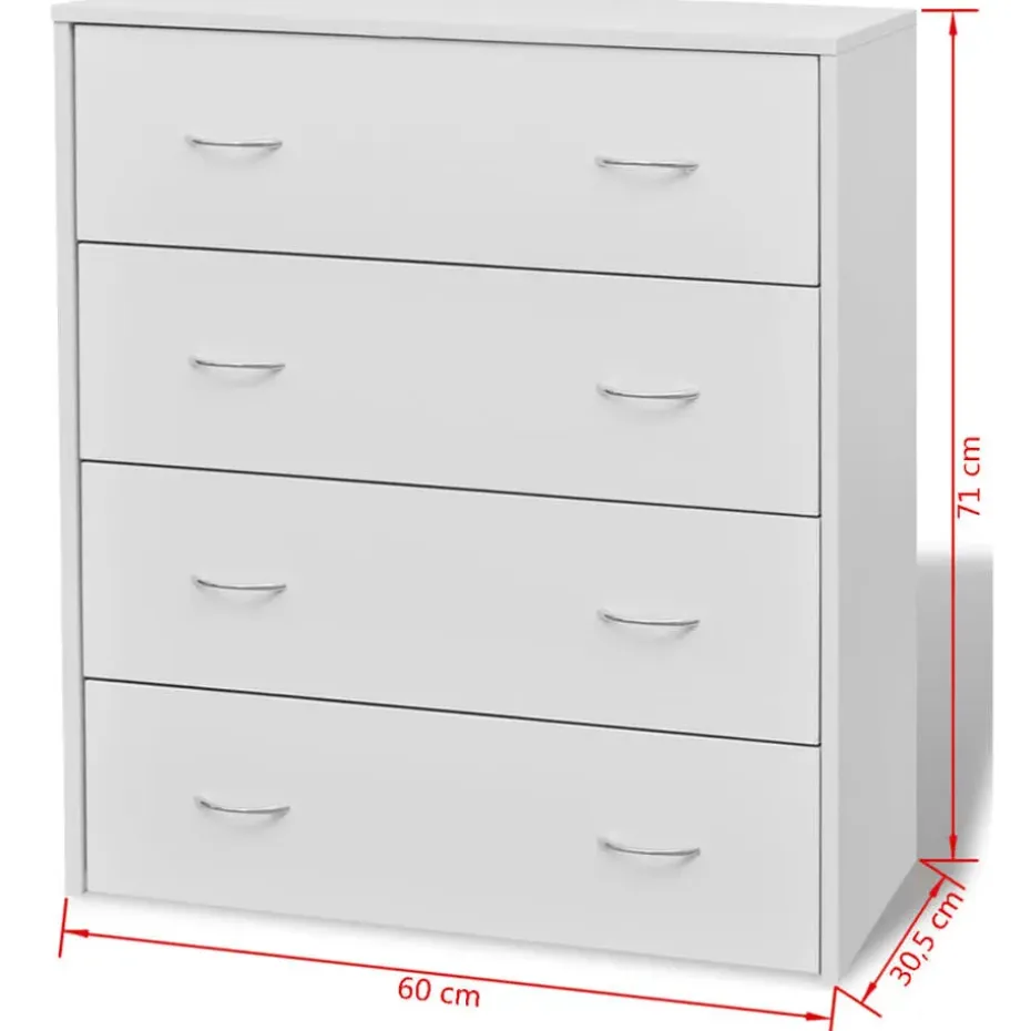 vidaXL - Dressoir - Wit - Hout