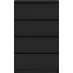 vidaXL - Dressoir - Zwart - Bewerkt hout