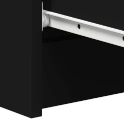 vidaXL - Dressoir - Zwart - Bewerkt hout