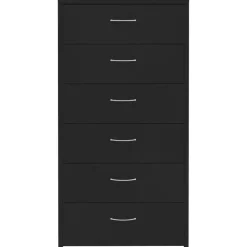 vidaXL - Dressoir - Zwart - Bewerkt hout