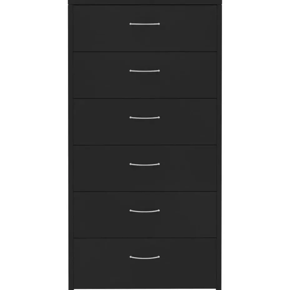 vidaXL - Dressoir - Zwart - Bewerkt hout