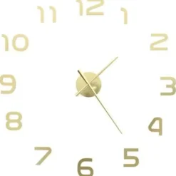 vidaXL - 3d-wandklok - Goud - Acryl