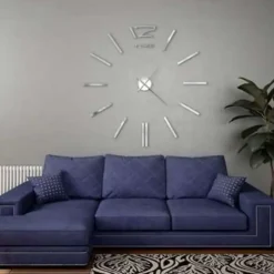 vidaXL - 3d-wandklok - Zilver - Acryl