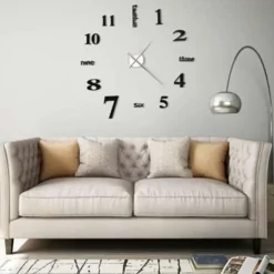 vidaXL - 3d-wandklok - Zwart - Acryl