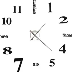 vidaXL - 3d-wandklok - Zwart - Acryl