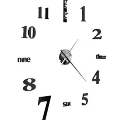 vidaXL - 3d-wandklok - Zwart - Acryl