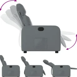 vidaXL - Fauteuil - Grijs - Kunstleer