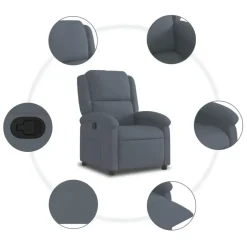 vidaXL - Fauteuil - Grijs - Fluweel