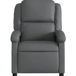 vidaXL - Fauteuil - Grijs - Kunstleer