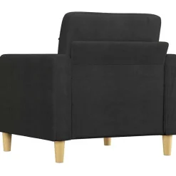 vidaXL - Fauteuil - Zwart - Stof - 60 cm