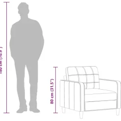 vidaXL - Fauteuil - Zwart - Stof - 60 cm