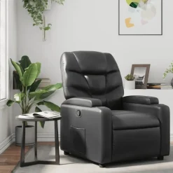 vidaXL - Fauteuil - Zwart - Kunstleer