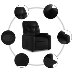 vidaXL - Fauteuil - Zwart - Kunstleer