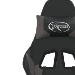 vidaXL - Gamingstoel - Grijs - Kunstleer