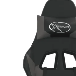 vidaXL - Gamingstoel - Grijs - Kunstleer