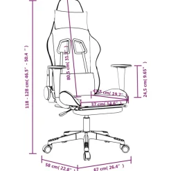 vidaXL - Gamingstoel - Grijs - Kunstleer