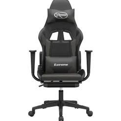 vidaXL - Gamingstoel - Grijs - Kunstleer