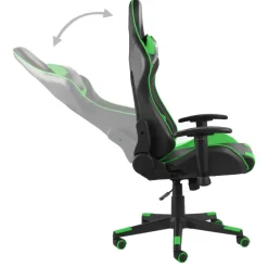 vidaXL - Gamingstoel - Groen - PVC