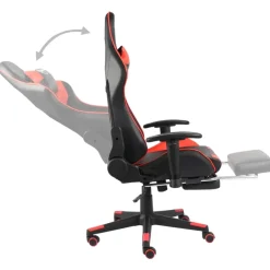 vidaXL - Gamingstoel - Rood - PVC