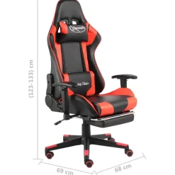 vidaXL - Gamingstoel - Rood - PVC