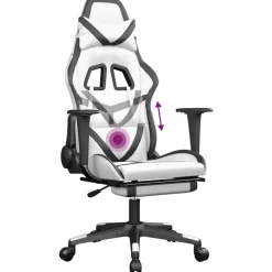 vidaXL - Gamingstoel - Wit - Kunstleer