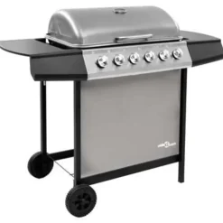 vidaXL - Gasbarbecue-grill - Zilver - Staal
