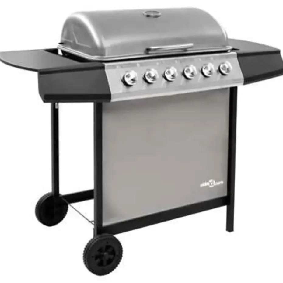 vidaXL - Gasbarbecue-grill - Zilver - Staal