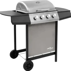 vidaXL - Gasbarbecue-grill - Zilver - Staal