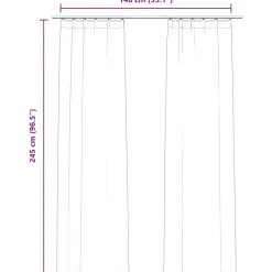 vidaXL - Gordijn - Antraciet - Fluweel - 140 x 245 cm - 2 stuks