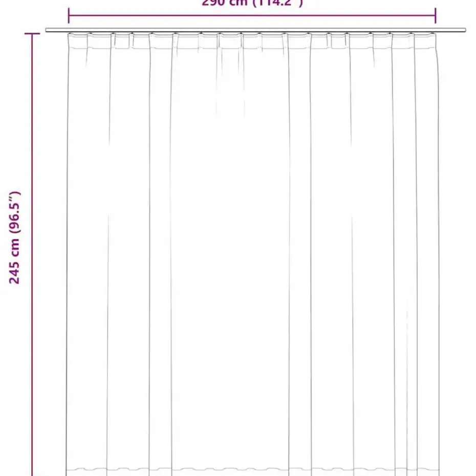 vidaXL - Gordijn - Antraciet - Stof