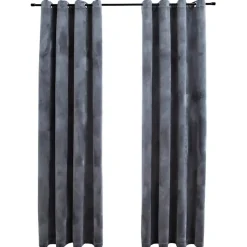 vidaXL - Gordijn - Antraciet - Fluweel - 140 x 225 cm - 2 stuks