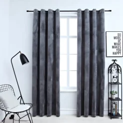 vidaXL - Gordijn - Antraciet - Fluweel - 140 x 245 cm - 2 stuks
