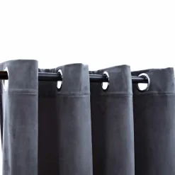 vidaXL - Gordijn - Antraciet - Fluweel - 140 x 245 cm - 2 stuks