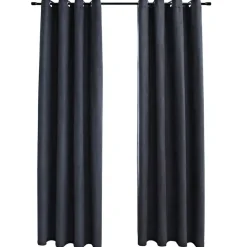 vidaXL - Gordijn - Antraciet - Stof - 140 x 175 cm