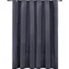vidaXL - Gordijn - Antraciet - Fluweel