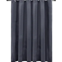 vidaXL - Gordijn - Antraciet - Fluweel