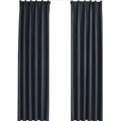 vidaXL - Gordijn - Antraciet - Stof - 140 x 175 cm - 2 stuks